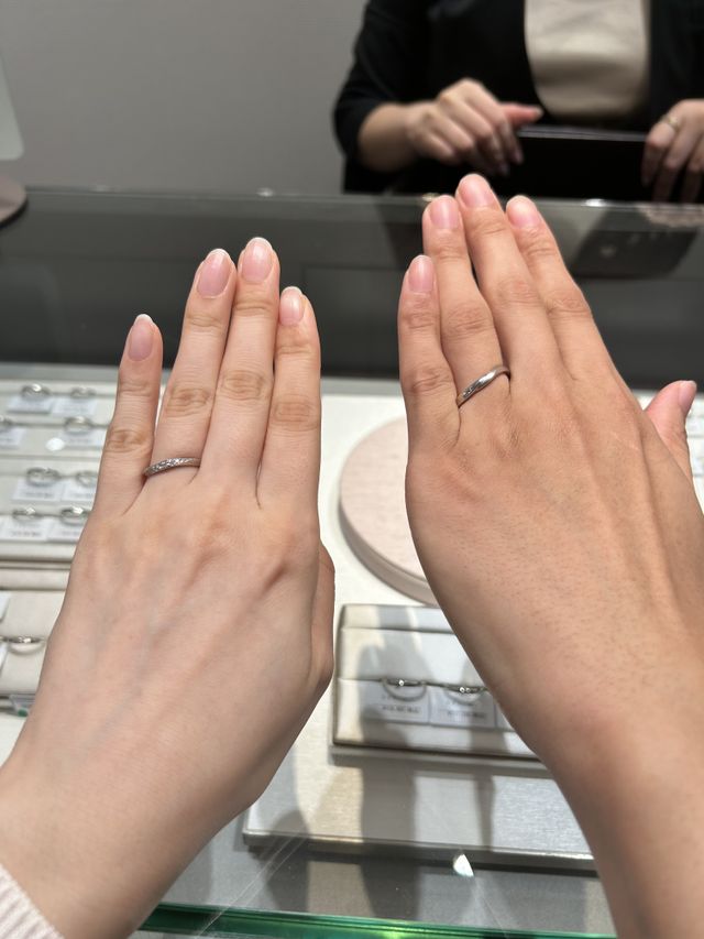 店頭で試着した時の写真