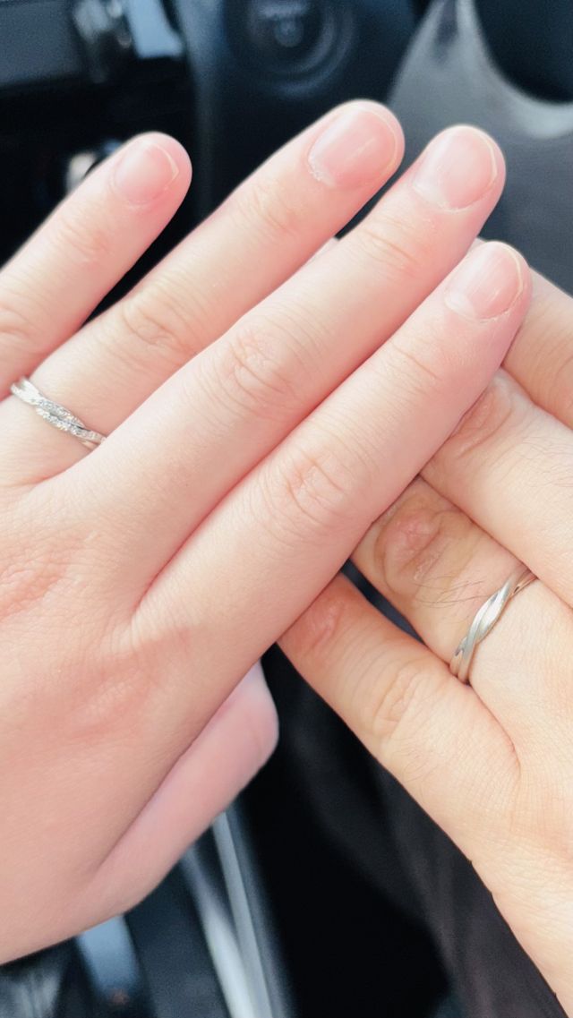 購入してすぐにふたりで着用しました