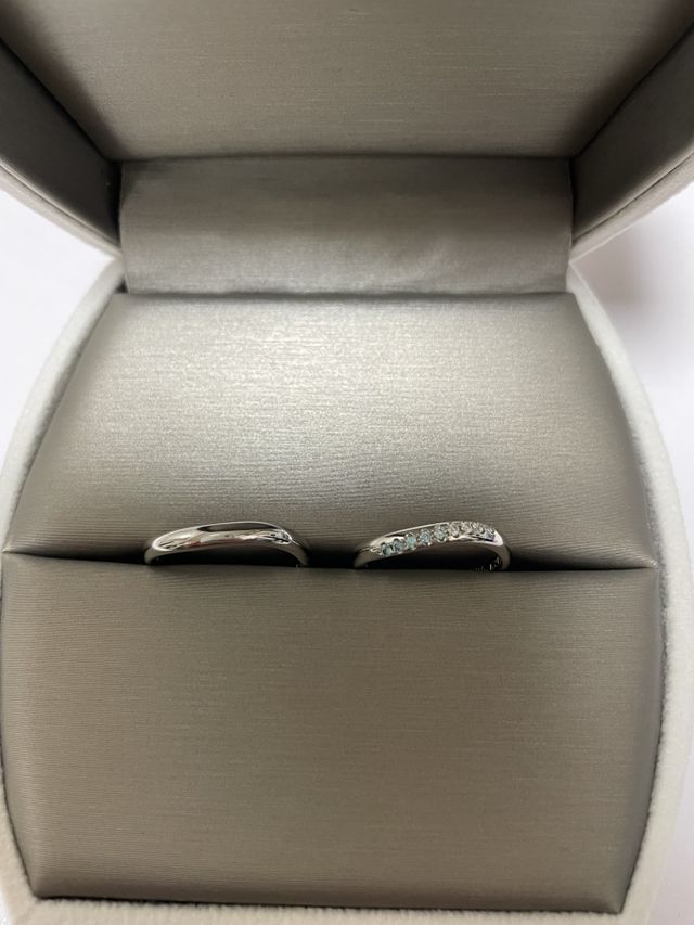 購入した結婚指輪の画像です。