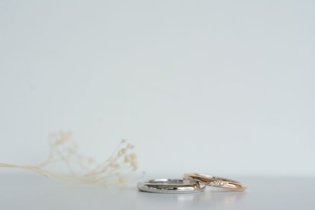 夫の指輪と一緒に