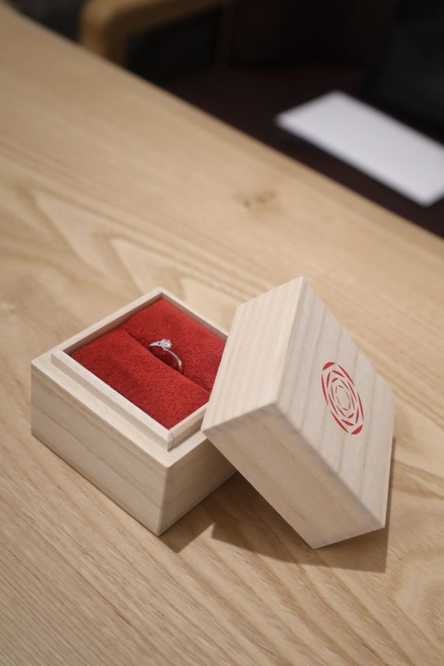 店舗で受け取り時に店員さんに撮影いただいた写真