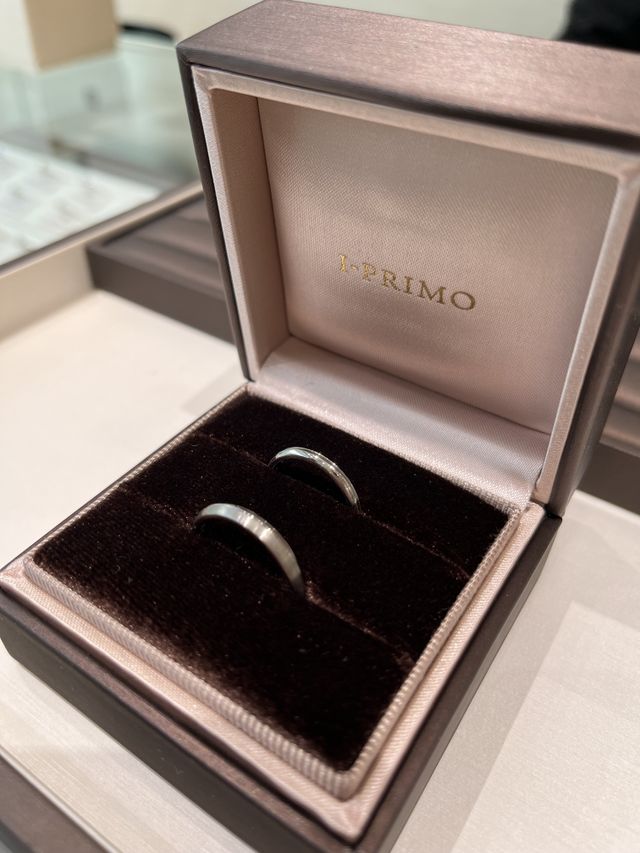 指輪受取り直後の写真