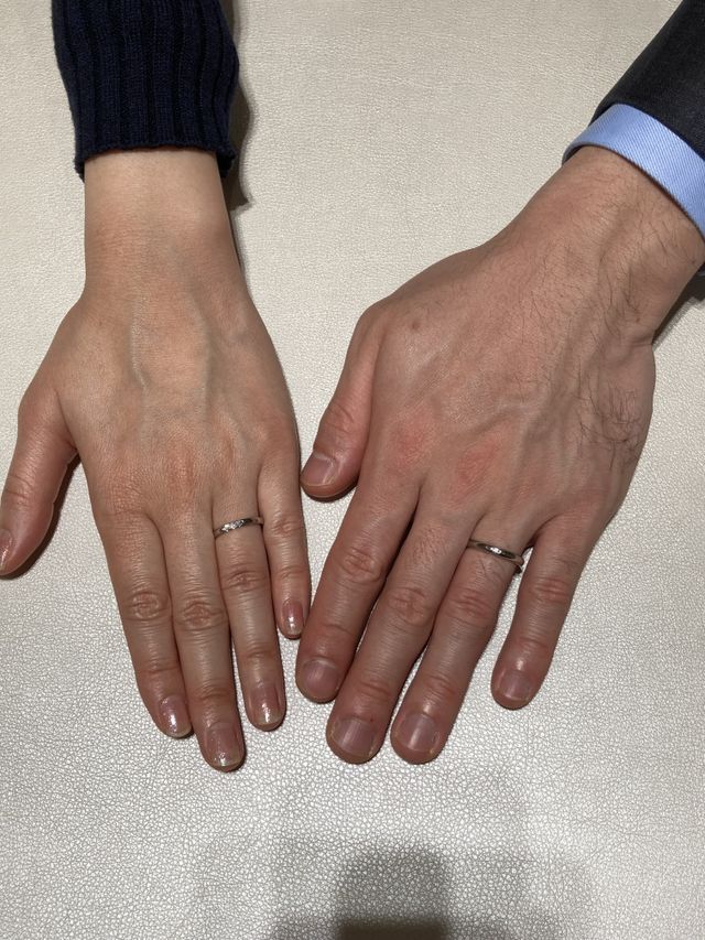 ペアで試着しました