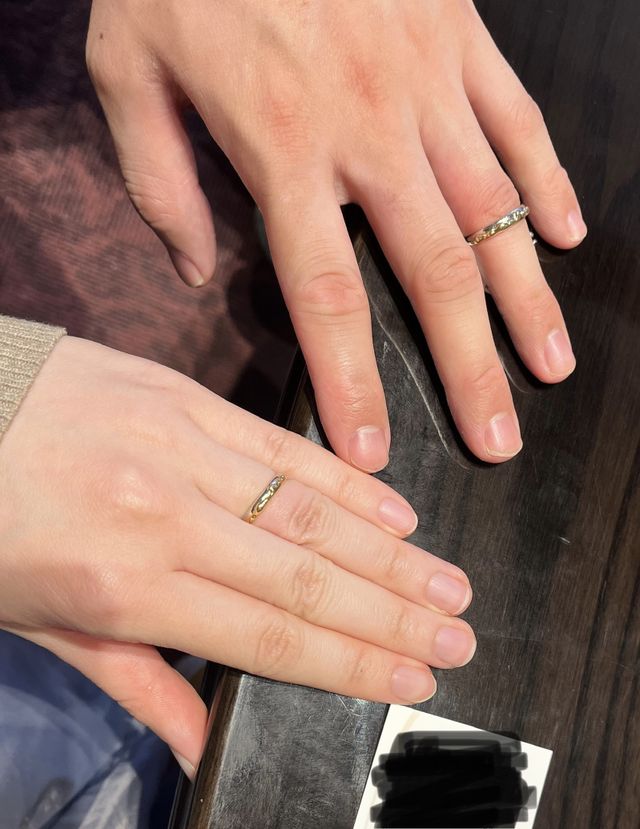 店舗で実際に着けさせてもらった時の写真です