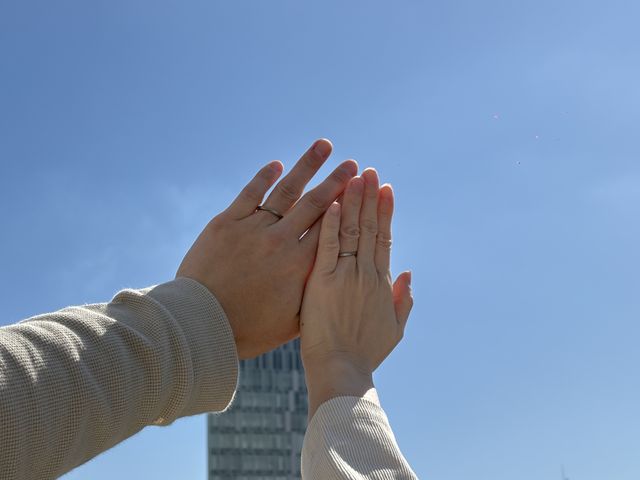 受け取り時にお店の方に撮ってもらいました。