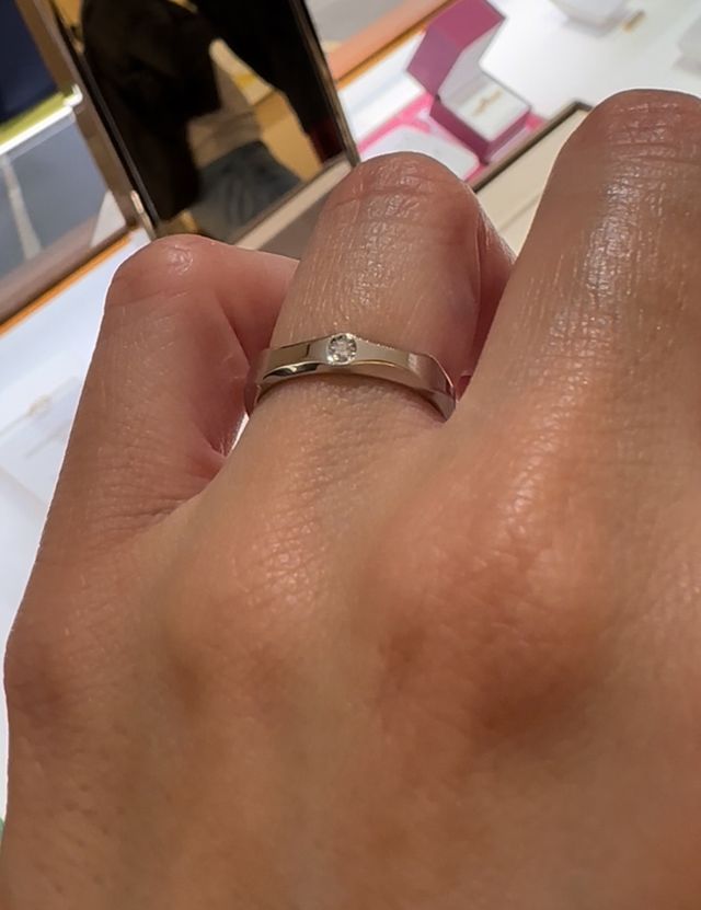 夫にも好評　個性的なリング