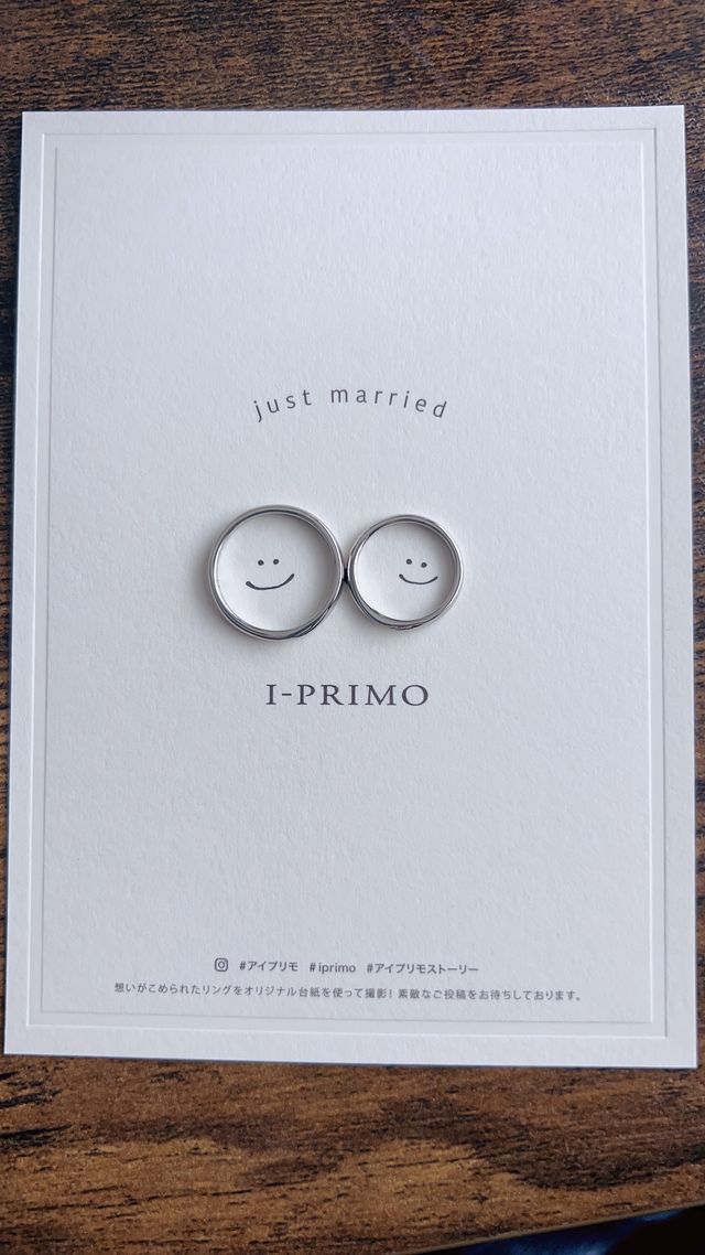 お店で頂いた可愛らしいカードを使用して撮影しました。