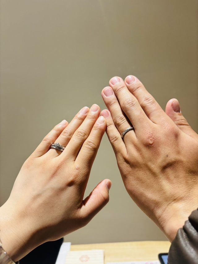 婚約指輪が時結、結婚指輪が祈結