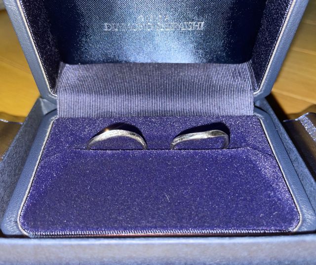 購入した結婚指輪の写真