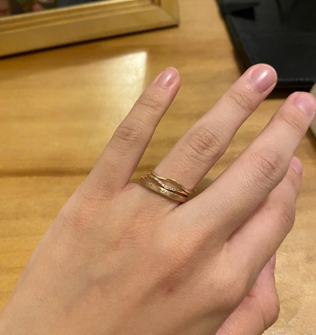 重ね付けの様子