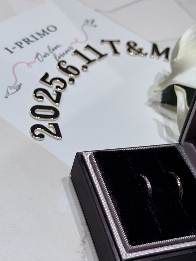 結婚指輪はピンクゴールドとイエローゴールドです！