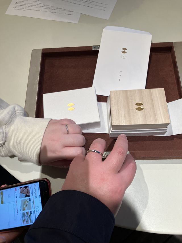 二人の指輪
箱つき