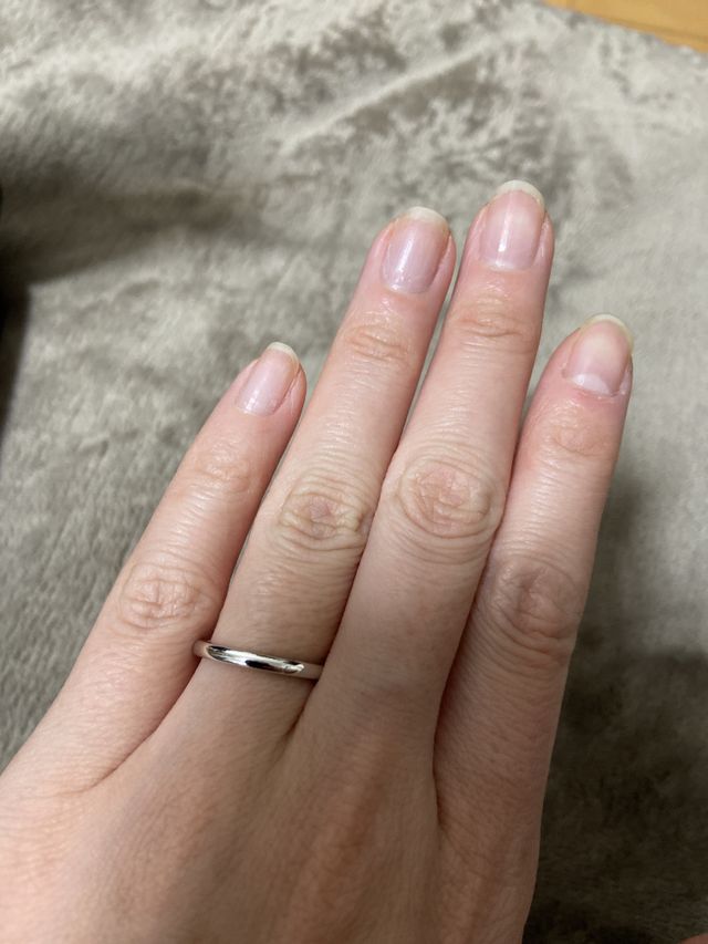 夫の指輪を着用しました