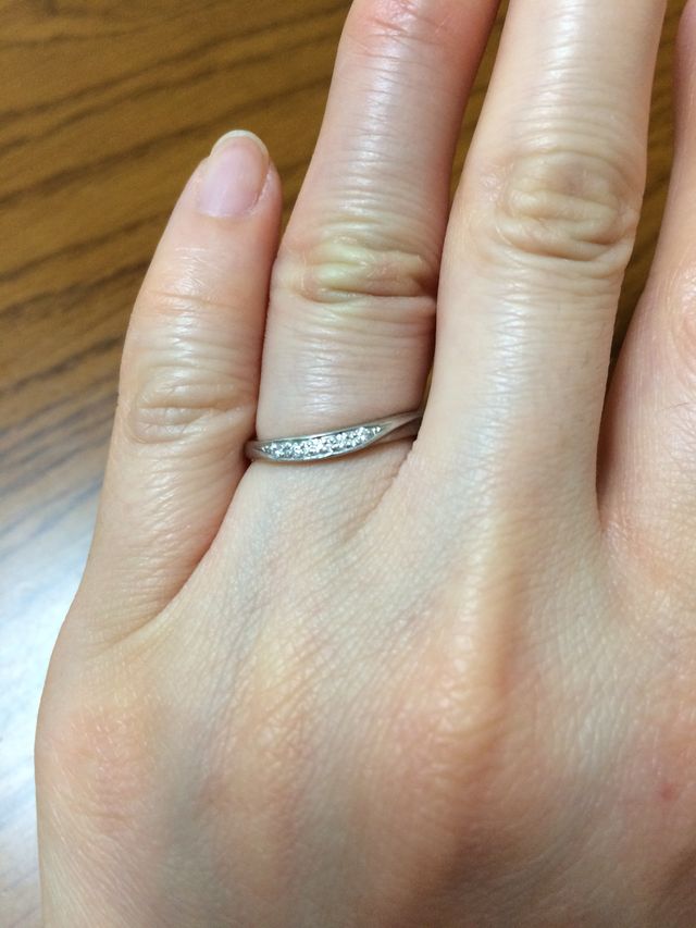 指を閉じたところ