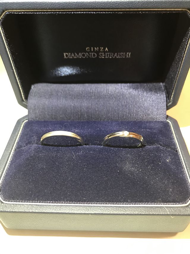 男性用の艶消し加工が素敵で一目惚れでした！