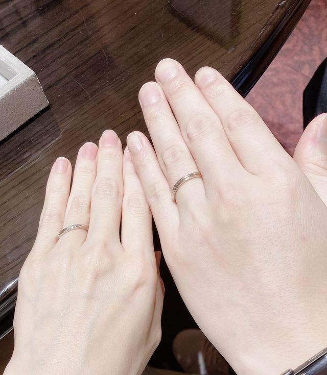 結婚指輪『ルキナ』試着時