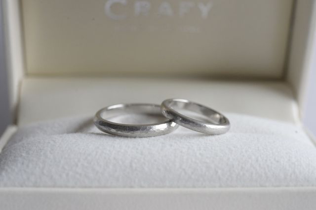 クラフィ川越さんで手作りした結婚指輪です。