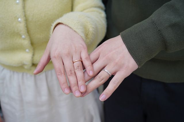 結婚指輪装着