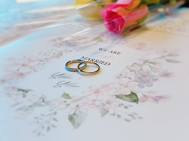 婚姻届に置いてみた時