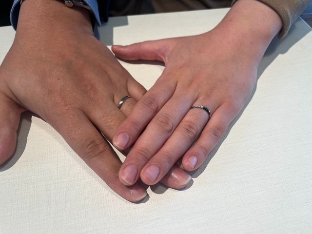 着用して写真を撮ってもらいました。