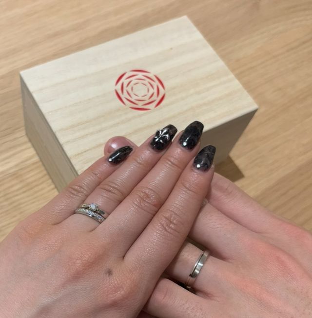 2人で着用の写真