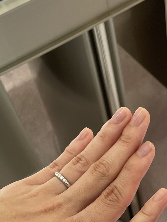 3ミリのぷっくりしたプラチナリング