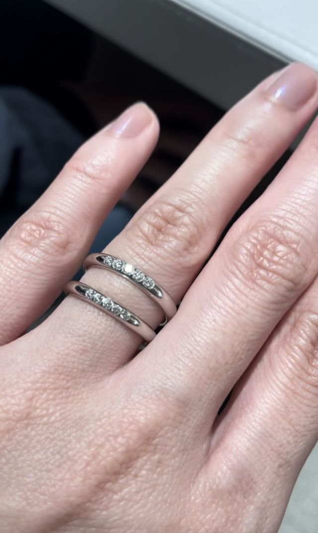 オーダータイプのダイヤ入りプラチナリング