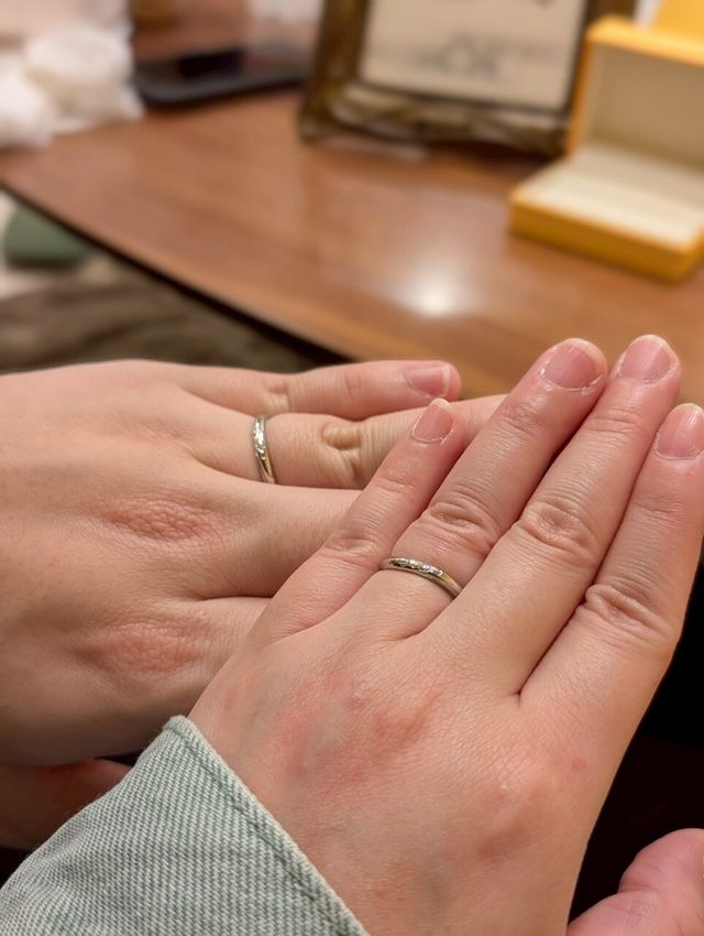セミオーダー結婚指輪（着用）