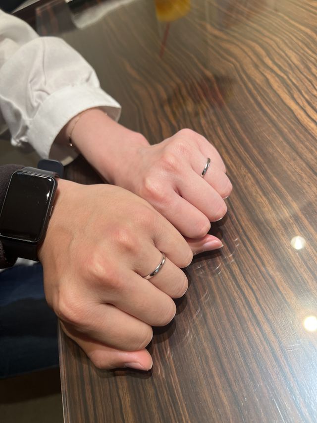 購入時の着用です。