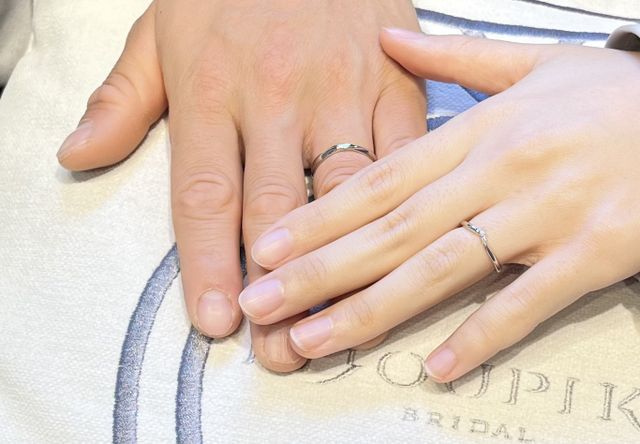 指輪を受け取りに行きました