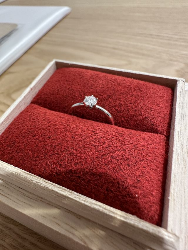 婚約指輪は祈結にしました。