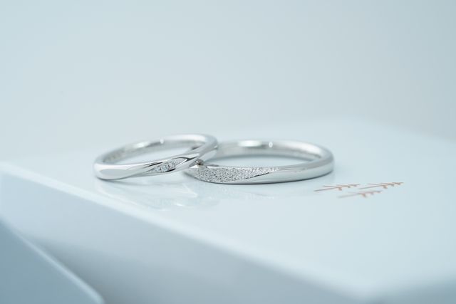 完成した指輪の写真です。