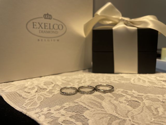 婚約指輪に合う結婚指輪を選んでもらいました