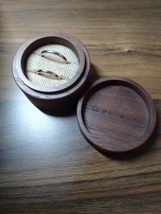 鎌倉彫金工房で結婚指輪を作りました！