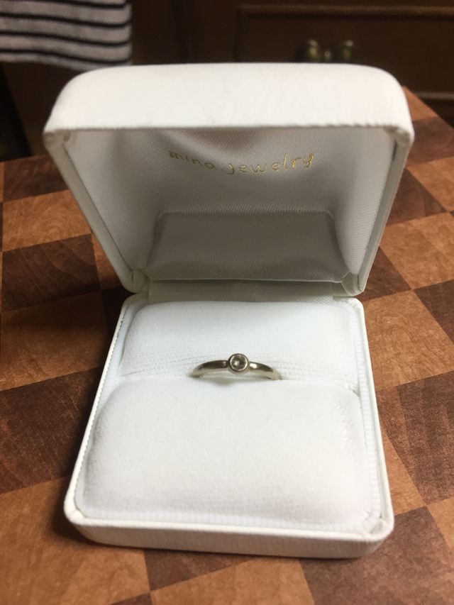 ローズカットのダイヤでエンゲージリング