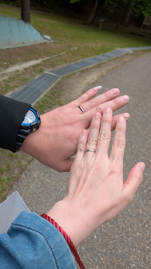 嬉しくてついお店に出てからも写真を撮ってしまった！