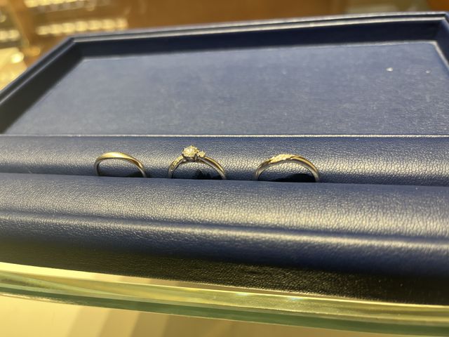 指輪が実際に届いた時の写真