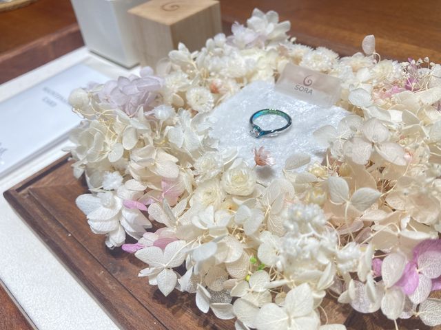 指輪の仕上がりお披露目