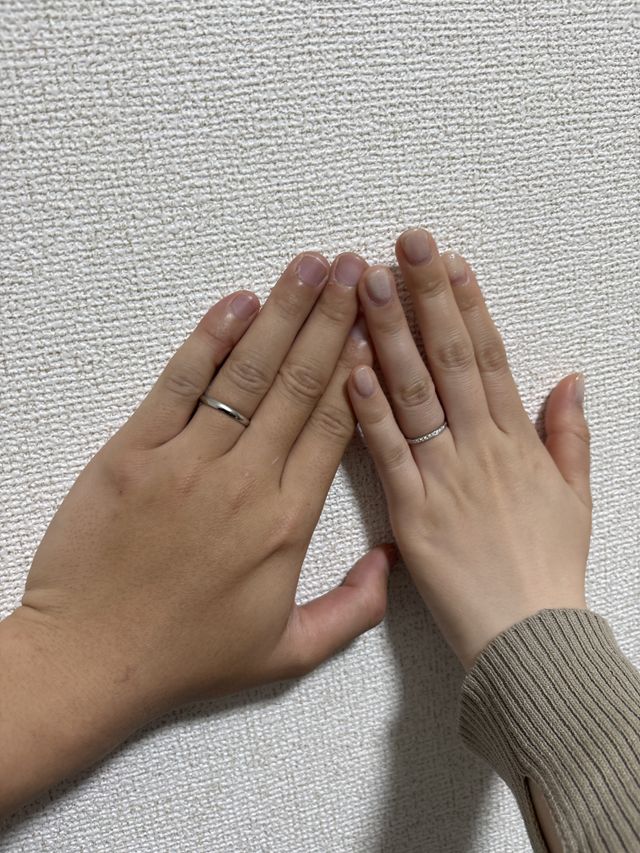 結婚指輪を受け取った記念