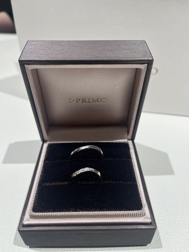 旦那さんと私の指輪写真