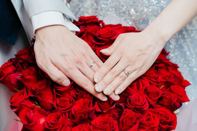 結婚式での写真