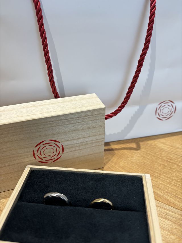 出雲結 大社本店にて、指輪を受け取りました。