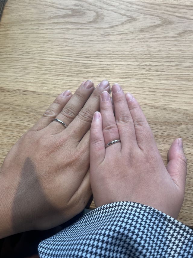 二人でつけた写真です。