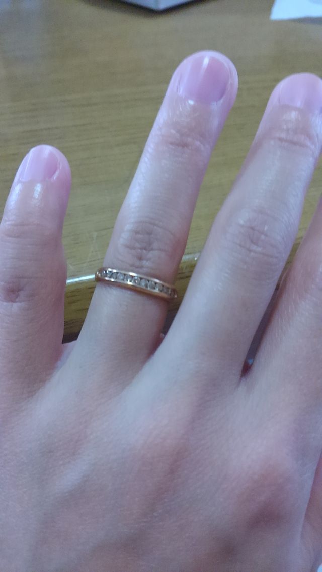 指にはめてみたよ