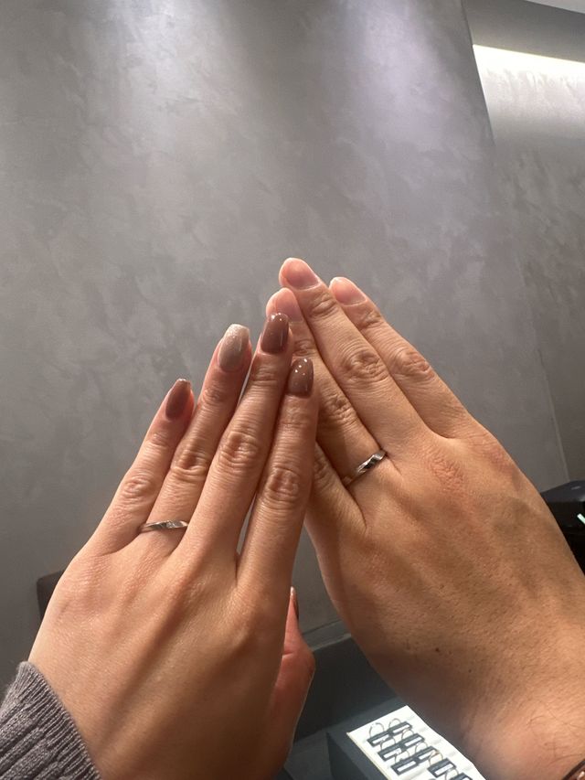 お揃いの指輪にしました！