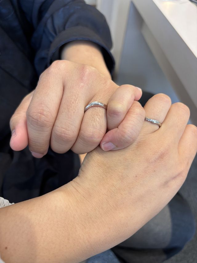 受け取ったあとに2人で撮った写真♡