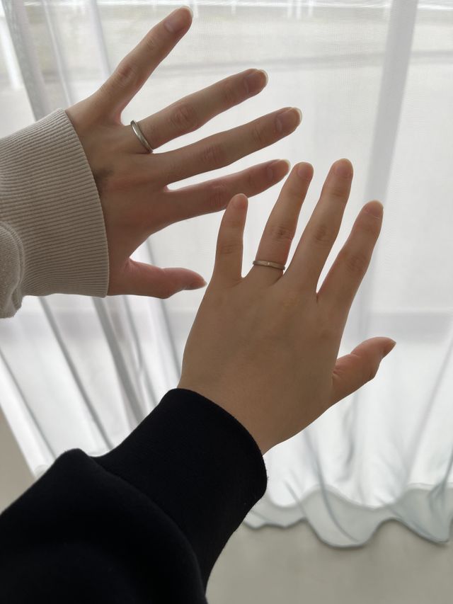 シンプルなのにかわいい指輪です！