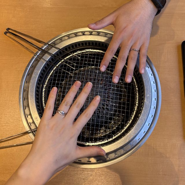 受け取った帰りにお祝いで焼肉を食べに行きました！