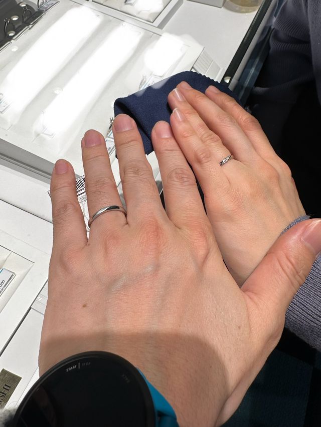 指輪購入時の写真
