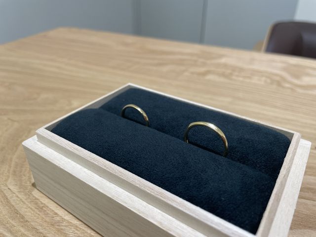 指輪完成時の写真です。